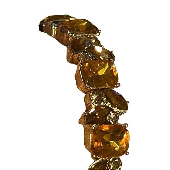 NWT Charter Club Gold-Tone Colored Crystal & Stone Stretch Bracelet - Picture 5 of 7